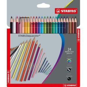 Crayon de couleur aquarelle 24 pièces Stabilo