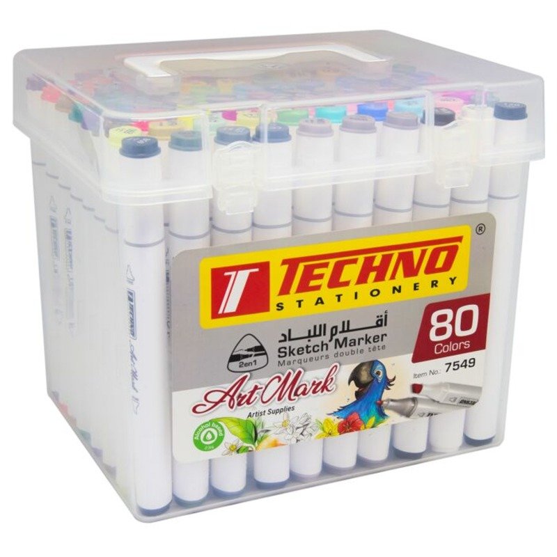 Marqueur Alcool Double Téte Artmark Boite 80 Couleurs