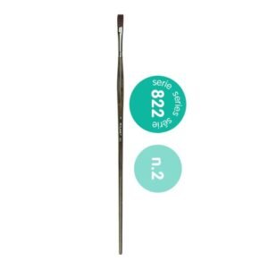 Pinceau poils synthétiques plat à manche ergonomique série 822