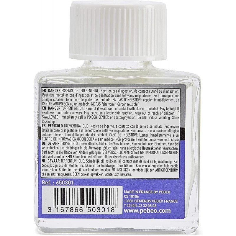 Essence de Térébenthine Rectifiée 75 ml - Pébéo – Image 3
