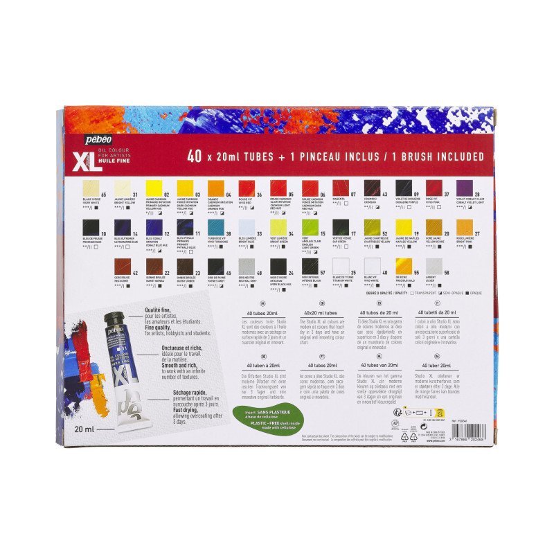 Set de 40 Tubes Huile Fine XL de 20 ml Assortis - Pébéo – Image 4