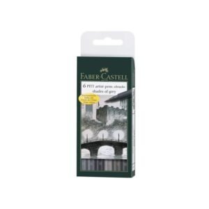 Pochette De 6 Feutres Pitt Artist Pen Brush ton gris – Faber Castell